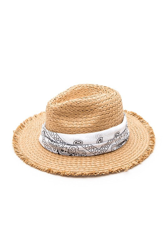 Straw hat banana western summer