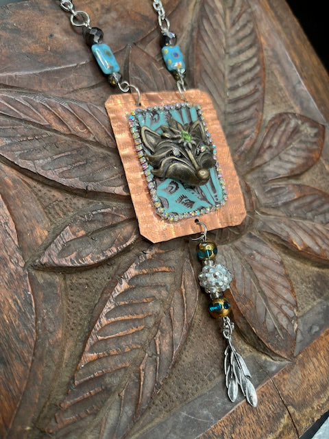 Brass Fox Necklace
